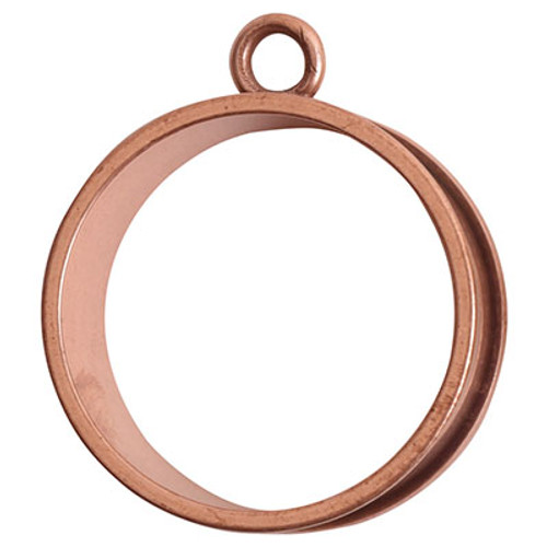 Bezel - Pendant: Circle Open Bezel Channel Deep Large Single Loop by Nunn Design | 1 Each