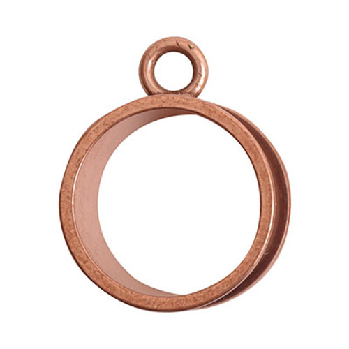 Bezel - Pendant: Circle Open Bezel Channel Deep Small Single Loop by Nunn Design | 1 Each *Discontinued*