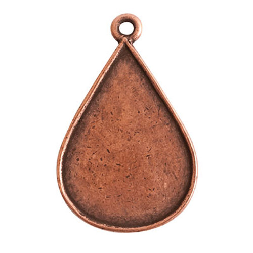 Bezel - Pendant: Drop Ornate Flat Tag by Nunn Design | 1 Each