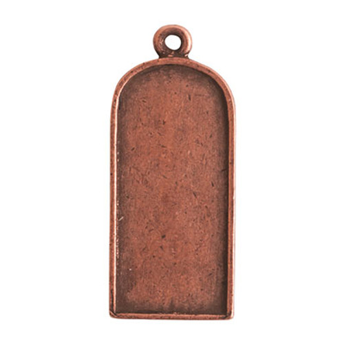 Bezel - Pendant: Tablet Ornate Flat Tag by Nunn Design | 1 Each