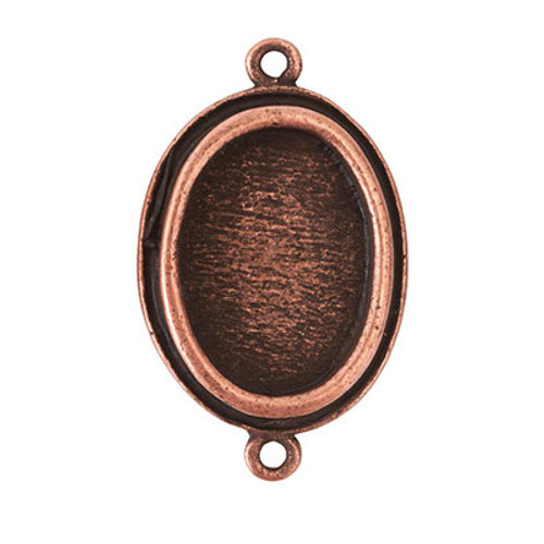 Bezel - Pendant: Oval Traditional Double Loop by Nunn Design | 1 Each