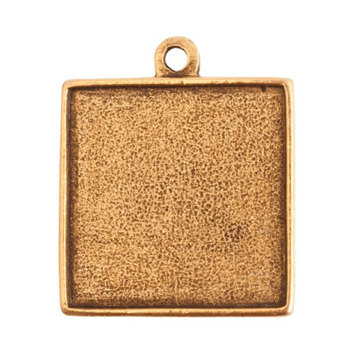 Bezel - Pendant: Square Double Sided Single Loop by Nunn Design | 1 Each *Discontinued*