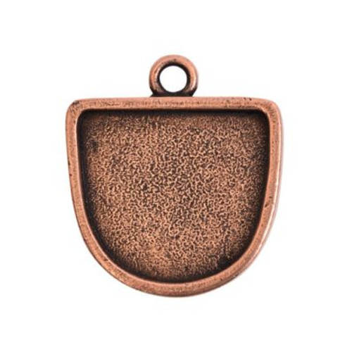 Nunn Design: Grande Pendant Half Oval Single Loop Bezel | 1 Each