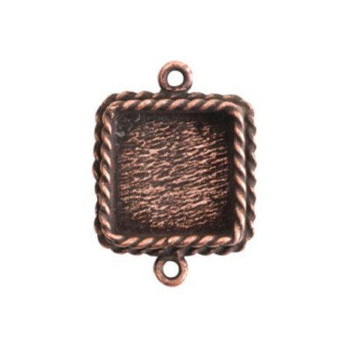 Nunn Design: Ornate Mini Pendant Square Double Loop Bezels | 1 Each *Discontinued*