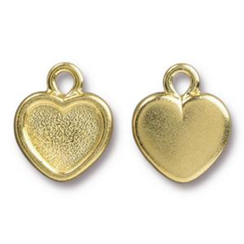 TierraCast Charms: Drop, Heart Bezel | Pk of 4