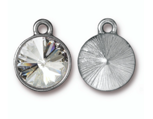 Plain Rivoli Drop with 12mm Crystal by Tierracast | 1 Each