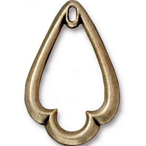 TierraCast Charms: Drop, Trefoil Pendant, 1 1/2" | Pk of 2