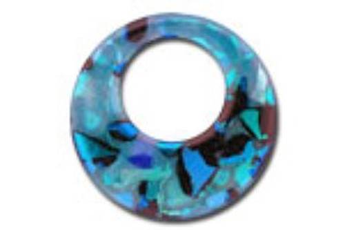 Round 32mm Aqua Pendant