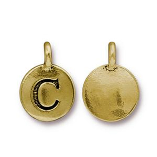 TierraCast Letter Charms: C | Pk of 2