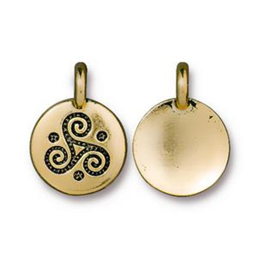 TierraCast Charms: Triple Spiral | Pk of 2