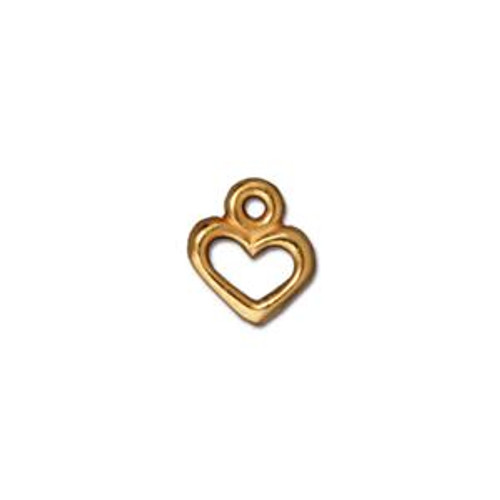 Tierracast Charms: Drop, Open Heart | Pk of 4