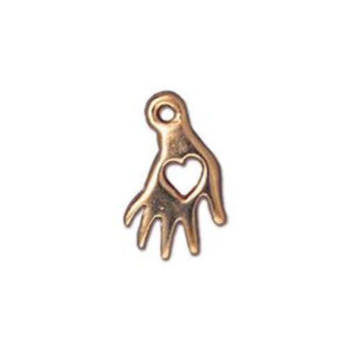 TierraCast Charms: Drop, Heart in Hand | Pk of 4