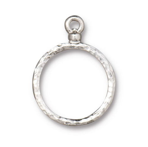 TierraCast Charm: Stitch-around 18mm Hoop Charm | Pk of 2