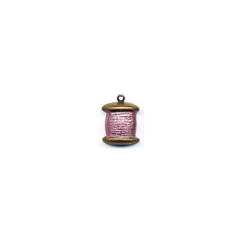 Pink Spool of Thread Charm by Susan Clarke