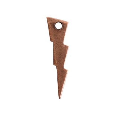 Charms: Itsy Flat Tag Lightning Bolt Metal Stamping Blank by Nunn Design | 1 Each