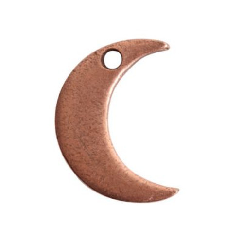 Charms: Itsy Flat Tag Crescent Moon Metal Stamping Blank by Nunn Design | 1 Each