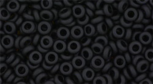 Demi Round Bead by Toho #49-F Jet Opaque Matte