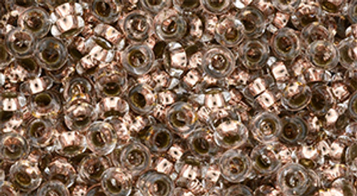 Demi Round Bead by Toho #PF740 PermaFinish Clear Copper Lined Demi Round Bead by Toho #PF740 PermaFinish Clear Copper Lined