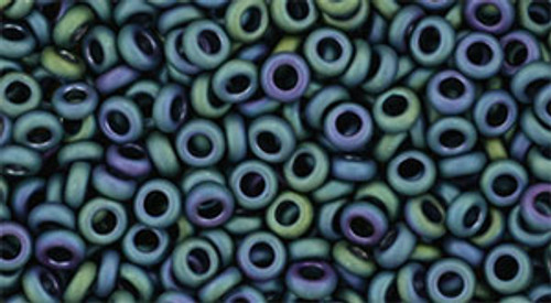 Demi Round Bead by Toho #706 Teal Rainbow Matte Demi Round Bead by Toho #706 Teal Rainbow Matte