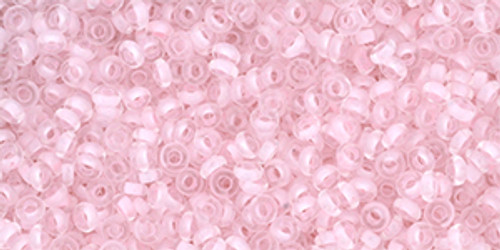 Demi Round Bead by Toho #967 Clear / Neon Rosaline Inside Color Lined