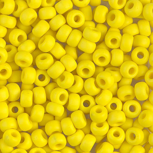 Round Seed Bead by Miyuki - #404-F Yellow Opaque Matte