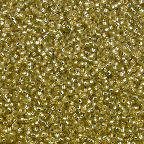 Round Seed Bead by Miyuki - #1631 Dyed Saffron Transparent Silver-Lined Semi-Matte