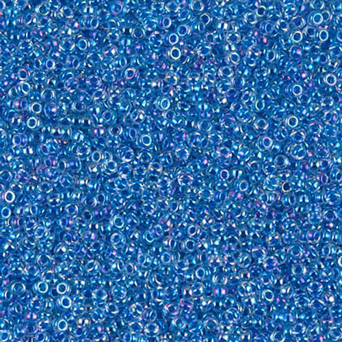 Round Seed Bead by Miyuki - #2206 Blue Inside Color Lined Rainbow