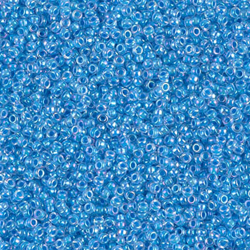 Round Seed Bead by Miyuki - #2205 Light Blue Inside Color Lined Rainbow