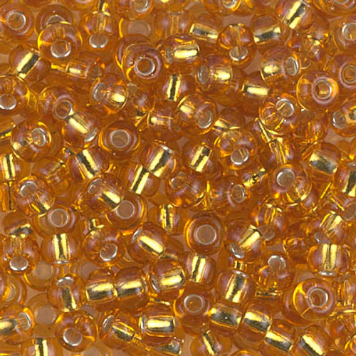 Round Seed Bead by Miyuki - #133-S Topaz Transparent Silver-Lined