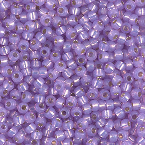 Round Seed Bead by Miyuki - #574 Dyed Lilac Transparent Silver-Lined Alabaster