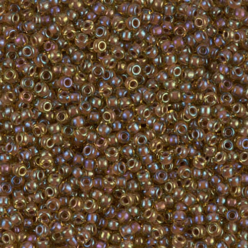 Round Seed Bead by Miyuki - #379 Mauve / Light Topaz Inside Color Lined Luster
