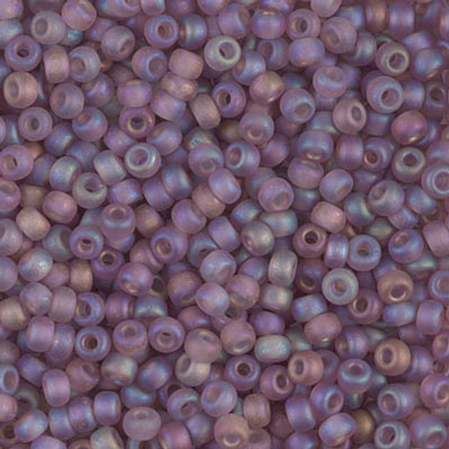 Round Seed Bead by Miyuki - #142-FR Smoky Amethyst Transparent Rainbow Matte