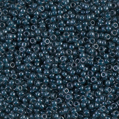 Round Seed Bead by Miyuki - #390 Steel Blue Inside Color Lined Luster