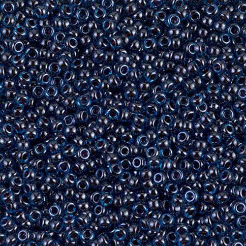 Round Seed Bead by Miyuki - #358 Ruby / Capri Blue Inside Color Lined Luster