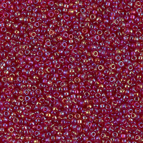 Round Seed Bead by Miyuki - #298 Ruby Transparent Rainbow