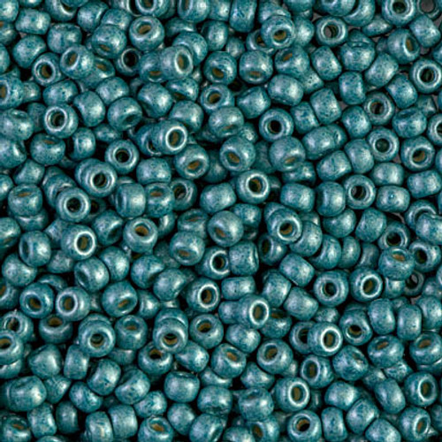 Round Seed Bead by Miyuki - #4217-F Duracoat Galvanized Dark Sea Foam Matte