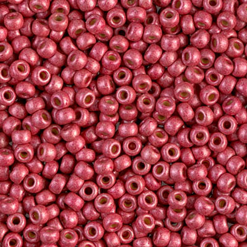 Round Seed Bead by Miyuki - #4211-F Duracoat Galvanized Light Cranberry Matte