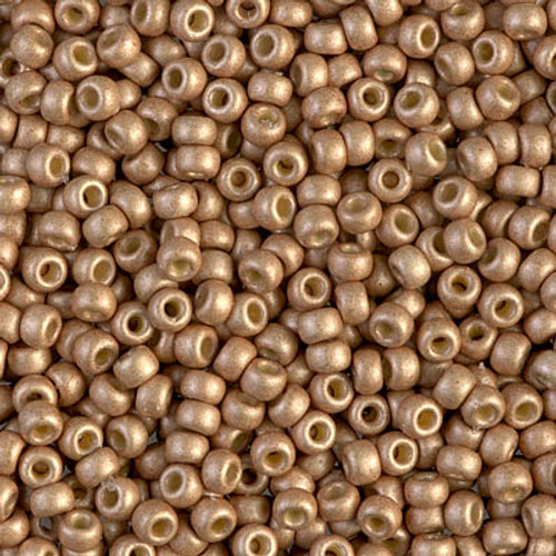 Round Seed Bead by Miyuki - #4204-F Duracoat Galvanized Champagne Matte