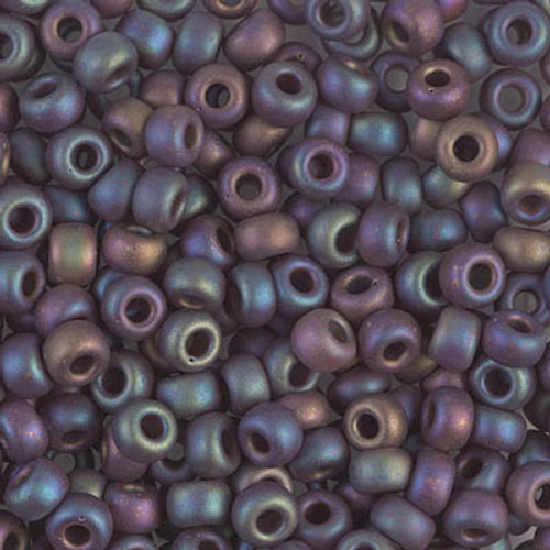 Round Seed Bead by Miyuki - #409-FR Chocolate Opaque Rainbow Matte