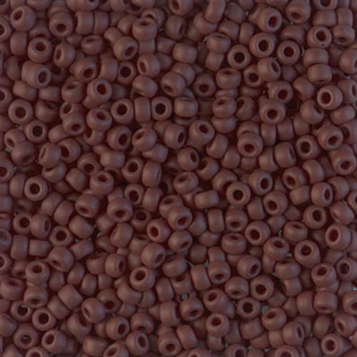Round Seed Bead by Miyuki - #409-F Chocolate Opaque Matte