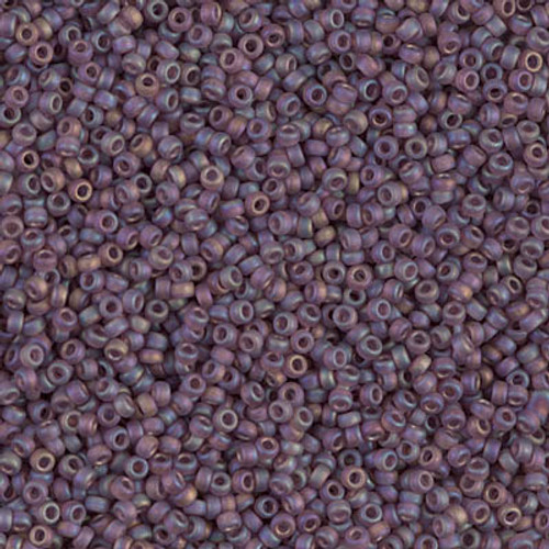 Round Seed Bead by Miyuki - #153-FR Dark Smoky Amethyst Transparent Rainbow Matte
