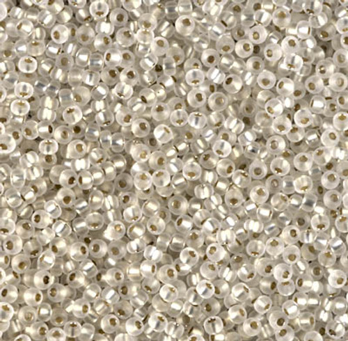 Round Seed Bead by Miyuki - #1901 Clear Transparent Silver-Lined Semi-Matte