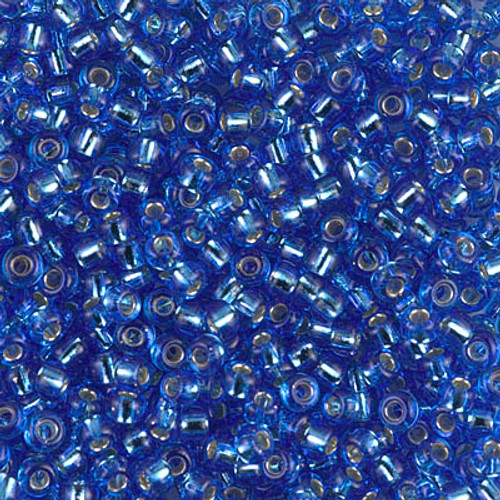 Round Seed Bead by Miyuki - #19 Sapphire Transparent Silver-Lined