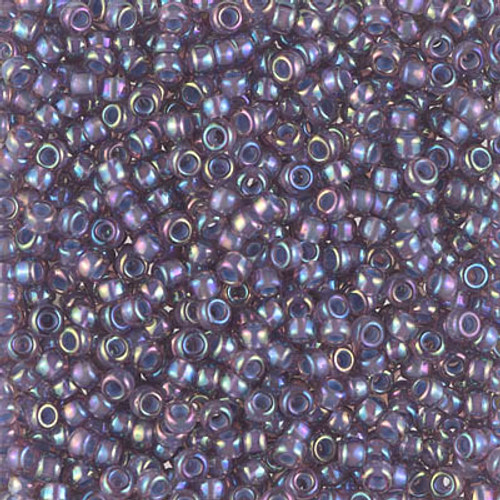 Round Seed Bead by Miyuki - #360 Light Amethyst Inside Color Lined Rainbow