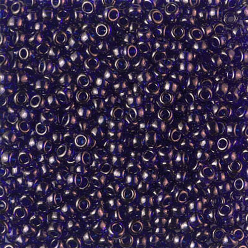 Round Seed Bead by Miyuki - #308 Cobalt Transparent Gold Luster
