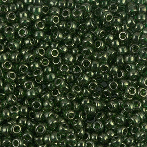 Round Seed Bead by Miyuki - #306 Olive Transparent Gold Luster Round Seed Bead by Miyuki - #306 Olive Transparent Gold Luster