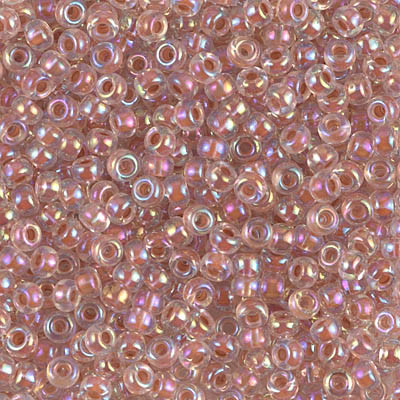 Round Seed Bead by Miyuki - #275 Dark Peach Inside Color Lined Rainbow