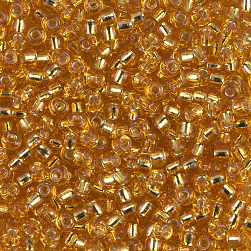 Round Seed Bead by Miyuki - #4 Dark Gold Transparent Silver-Lined