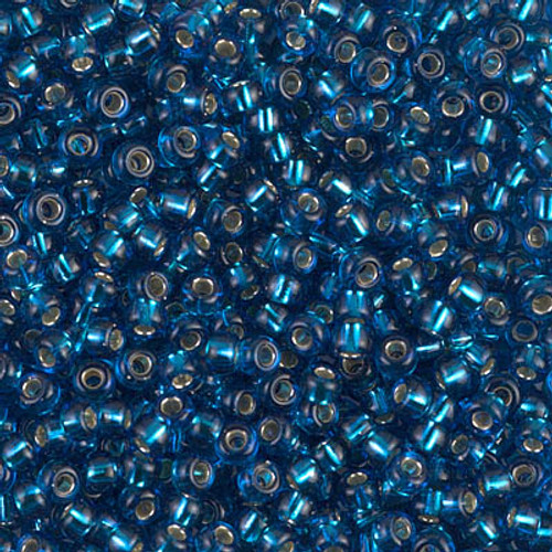 Round Seed Bead by Miyuki - #25 Capri Blue Transparent Silver-Lined