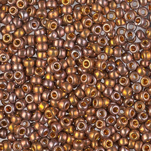 Round Seed Bead by Miyuki - #1984 24Kt Red Gold Rainbow